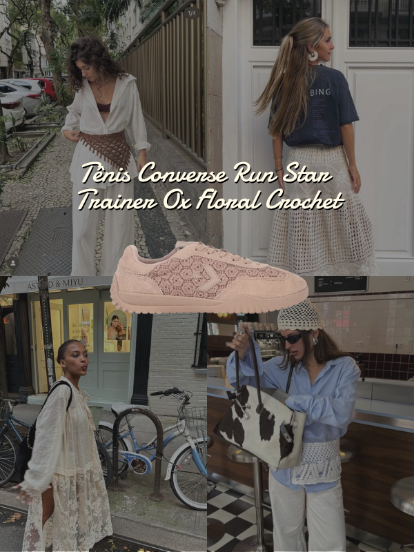 Converse Run Star Trainer Ox Floral Crochet